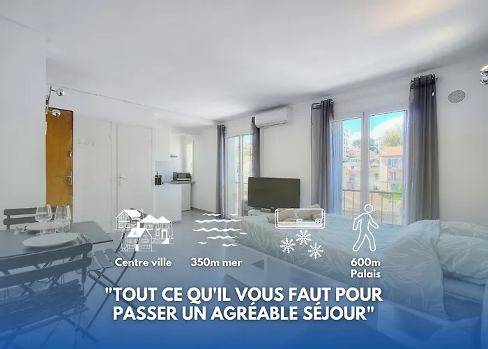 Le Eve- 350m Mer- 600 Palais-vca Апартаменты