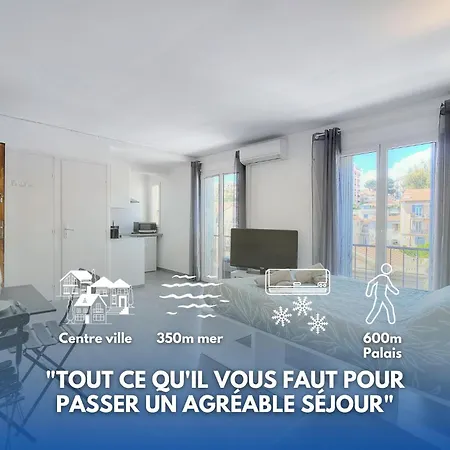 Le Eve- 350m Mer- 600 Palais-vca Апартаменты